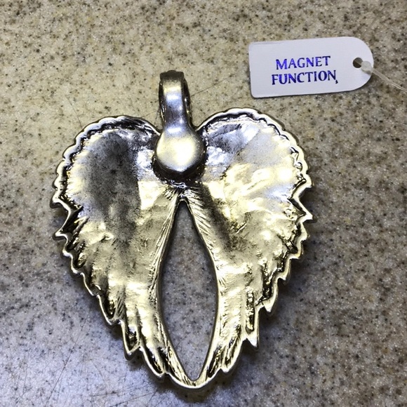 ANGEL WINGS Pendant silver /Black tone - Picture 4 of 8